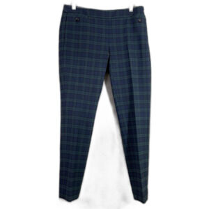 Banana Republic Sloan Tartan Blackwatch Plaid Side Zip Stretch Pants Size 4